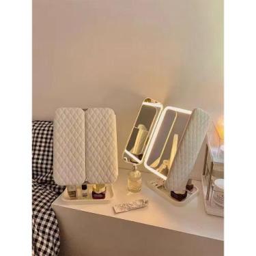 Imagem de Espelho de Maquiagem Makeup 2x 3x LED Recarregável XW-810 Touch Switch