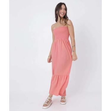 Imagem de Vestido Midi Feminino Lastex Marisa Rosa-15695, Rosa, GG