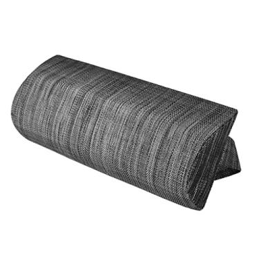 Imagem de Baoblaze almofada de esponja para cadeira de vime dobrável para almoço, cadeira de descanso – preta + cinza