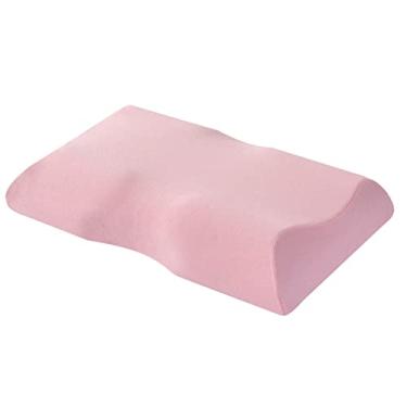 Imagem de SPXMQSS Travesseiros de contorno para dor no pescoço e dorminhoco lateral, travesseiro ergonômico de espuma viscoelástica para dormir em todas as posições, travesseiro ortopédico de pescoço para