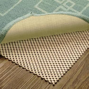 Imagem de Tela Emborrachada Antiderrapante para Tapetes Bege Multiuso Cozinha Móveis 1mx60cm