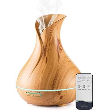 Imagem de Aoonar Difusor de armas e humidificador ultra-sónico de 550 ml, com temporizador, desligamento automático, 7 cores LED, silencioso, sem BPA, para casa, escritório, ioga e quarto