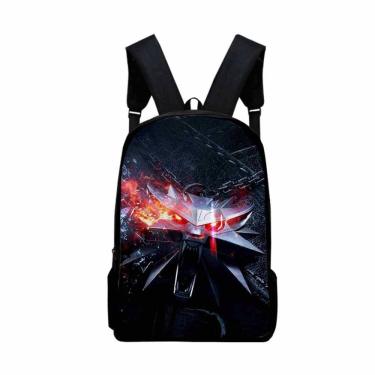 Imagem de Mochila escolar Wiedzmins Geralts Cartoon para crianças