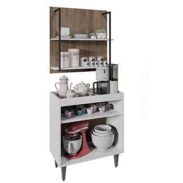 Imagem de Painel Organizador 2 Prateleiras Clara - Ssx Multicoisas Branco - Freijó