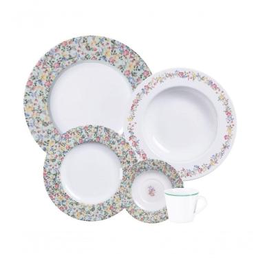 Imagem de Aparelho De Jantar Tramontina Dalina Porcelana Decorada 20 Peças