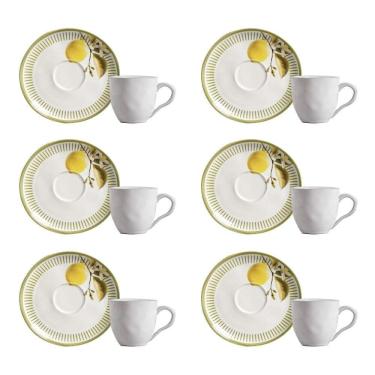 Imagem de Conjunto De Xícara De Cafezinho Com Pires 06 Peças Bio Lemon Porto Brasil