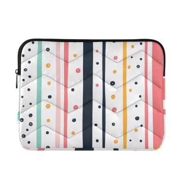 Imagem de Capa para laptop, listras mínimas, branca, à prova de choque, capa protetora para notebook, pasta, 15-15,6 polegadas