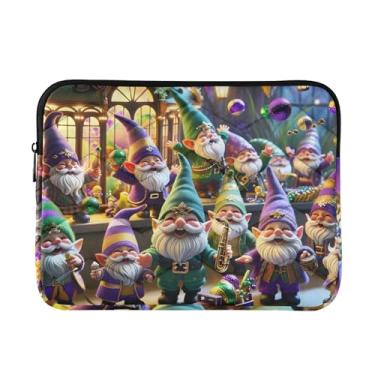 Imagem de Capas para laptop engraçadas carnaval gnomos à prova de choque capa protetora para notebook tablet pasta bolsa de transporte, 15-15,6 polegadas