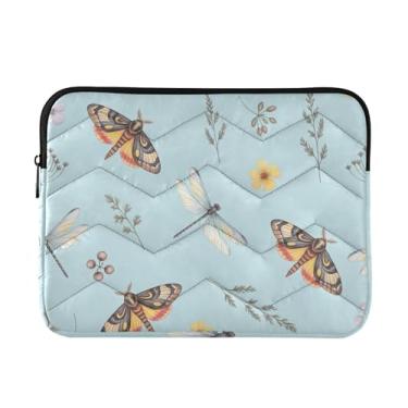 Imagem de Capa para laptop à prova d'água para dispositivo eletrônico portátil aquarela mariposas notebook capas de computador médio