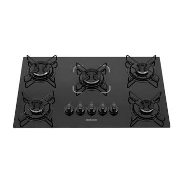 Imagem de Cooktop 5 Bocas Essencial Itatiai Mesa De Vidro à Gás Bivolt Preto