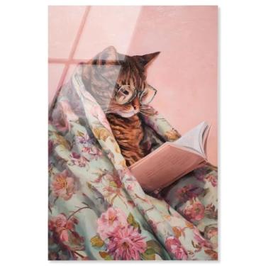 Imagem de Decoração de parede Cat Nap Chapter III impressão acrílica para animais de estimação da Art Remedy, pronto para pendurar, 40 x 61 cm