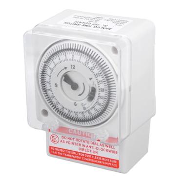 Imagem de YWBL-WH Temporizador Mecânico, 16A, Ciclo de 24 Horas, Intervalo de 15 Minutos, Temporizador Industrial Com Tampa Transparente, para Shopping Center de Subestação de Rede Estadual