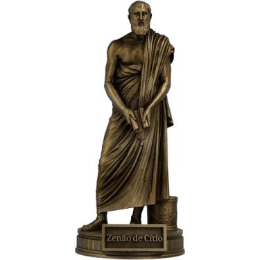 Imagem de Estátua Zenão de Cítio - Filósofo Grego - Estoicismo (Cor Ouro Velho)