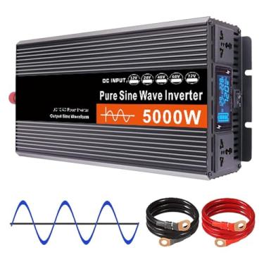 Imagem de HENGJINGTR Inversor de Onda Senoidal Pura 5000W, Conversor DC 12V 24V 48V 60V 72V para AC 220V, Inversor de Energia para Camião, RV, Inversor Solar Off-Grid, 12V para 220V,60v to 110v