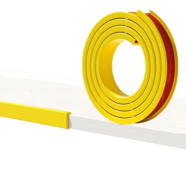 Imagem de LLXYZJR Faixa autoadesiva de borda de borda em forma de U de 16 m, protetor de borda de borda de canal U adequado para 5-50 mm (tamanho: U 45 mm (1,77 polegadas), cor: amarelo,)