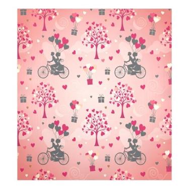 Imagem de Blueangle Silhuetas românticas dos namorados, capa magnética para lava-louças, decoração frontal da capa da máquina de lavar louça, adesivos de eletrodomésticos, adesivos de eletrodomésticos, 58 cm C