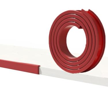 Imagem de LLXYZJR Faixa autoadesiva de borda de borda em forma de U de 16 pés, protetor de borda de borda de borda de canal em U adequado para 5-50 mm (tamanho: U 12 mm (0,47 polegadas), cor: bordô,)