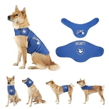 Imagem de DAJIDALI Camisetas personalizáveis para cães: Jaqueta de ansiedade para cães - Camisa calmante do trovão, roupa de recuperação de cirurgia, protetores de ouvido silenciosos, cachecol, alça de barriga