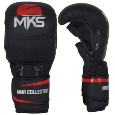Imagem de Luva Mma Sparring Profissional Black/Red - MKS Combat (G/GG)