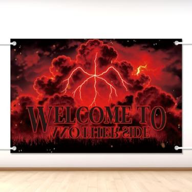Imagem de Painel de Fundo "Welcome To The Other Side", 150x100cm Tema Assustador do Mundo Invertido Ideal para Lembrancinhas Aniversário e Festas Halloween Decoração Parede e Cabine Fotos