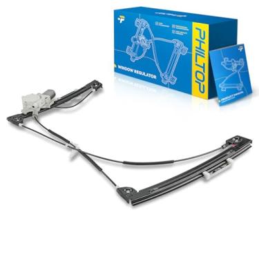 Imagem de PHILTOP 748-601 Regulador de vidro elétrico dianteiro esquerdo do lado do motorista com motor compatível com Mini Cooper 2002 2003 2004 2005