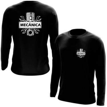 Imagem de Camiseta Manga Longa Mecânica - Estampa Norte, Vermelho, G2