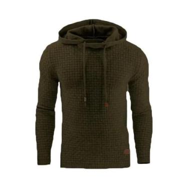 Imagem de Moletom Casual Oversize Quente Em Cor Sólida Com Zíper Para Homens E M