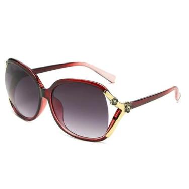 Imagem de Óculos de Sol Femininos com Armação Grande e Formato Oval, Ideais para