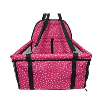 Imagem de Cadeirinha Cadeira Assento Pet de Carro para Cães Cachorro, gatos- Transporte - 42 * 37 * 23cm, Easy to Clean & Reusable for Daily Pet Transport(ROSA ESTAMPADA)