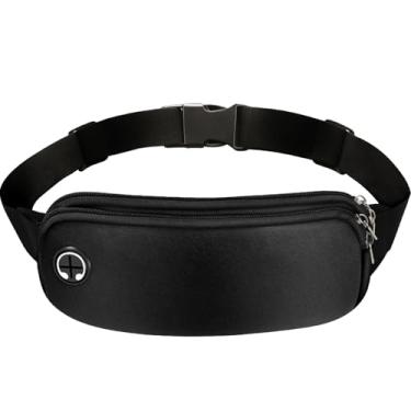 Imagem de Pochete de corrida para mulheres e homens, bolsa impermeável refletiva com suporte para telefone, bolsa esportiva ajustável para ginástica com bolsos com zíper, cinto de hidratação