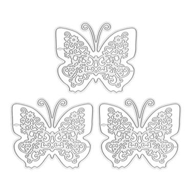 Imagem de Molde de papel para scrapbook, corte em aço carbono, 3 peças, requintado, faça você mesmo, artesanato, corte para fazer cartões, álbuns de fotos, cartões de aniversário