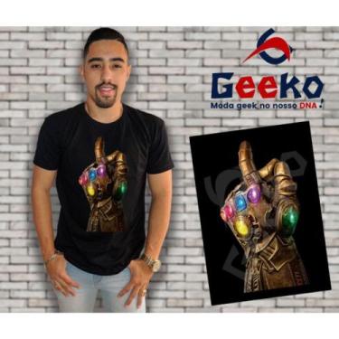 Imagem de Camiseta Manopla Jóias do Infinito Vingadores Avengers Geeko, Preto go