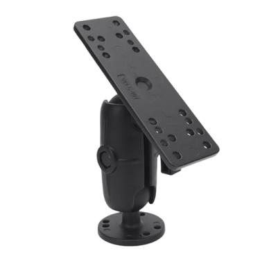Imagem de Fabater Suporte para Localizador de Peixes de Liga de Alumínio de Alta Resistência para Braço Longo Adequado para Kit RAM Parafuso T, Ampla Compatibilidade para Montagem Eletrônica de Barco, Preto,