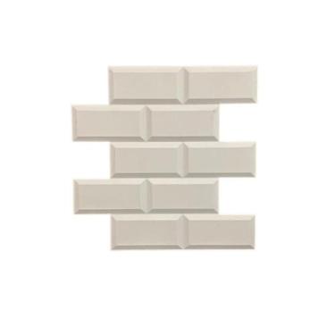 Imagem de 8 placas Tijolinho Retro 3d De Parede Revestimento 50 X 50cm - LuJP De