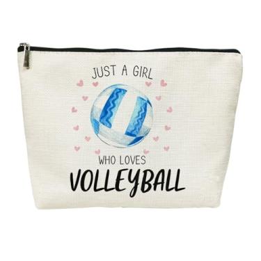 Imagem de Presentes de voleibol para meninas adolescentes bolsas de cosméticos - presentes de vôlei para jogadores, equipes, presentes de aniversário para mulheres, melhor amiga, irmã, colega de trabalho