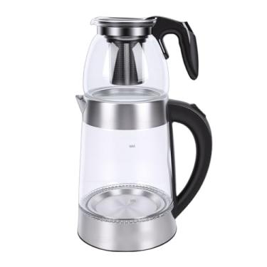 Imagem de Asixxsix Máquina de chá Elétrica Turca, Chaleira Digital de Vidro Duplo 2,5L e Bule de chá 0,8L 2000W Caldeira de água de Aquecimento Rápido Com Proteção contra Fervura a Seco (plugue da ue)