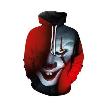 Imagem de Moletom Com Capuz Estampado Em 3D De Palhaço Para Homens E Mulheres, C