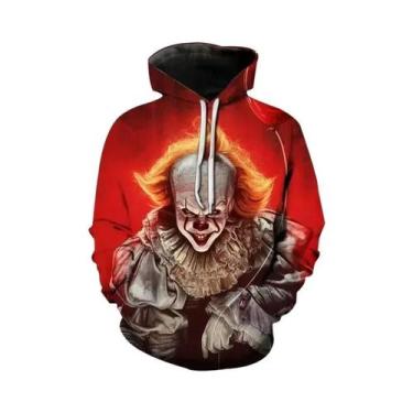 Imagem de Moletom Com Capuz Estampado Em 3D De Palhaço Para Homens E Mulheres, C