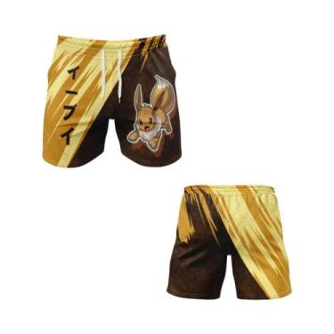 Imagem de Conjunto De Cosplay De Eevee Para Homens, Camiseta De Academia, Shorts