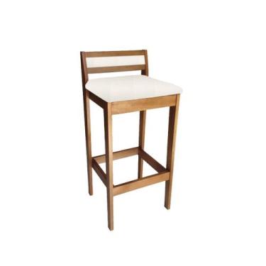 Imagem de Banqueta Baixa 70cm para Bancada Assento Estofado em Sintetico Cecilia