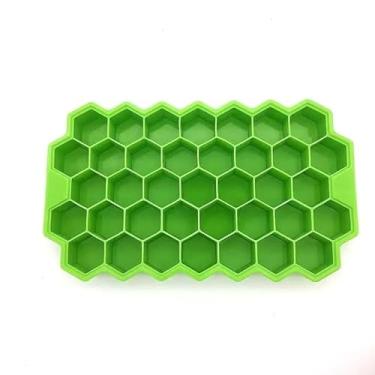 Imagem de Mini Molde Para Cubos De Gelo Forma Em Silicone(1,Retângulo-Verde)