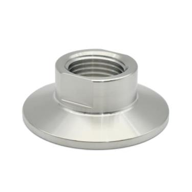 Imagem de BSPT DN8 DN10 DN15 DN20 DN25 SS304 braçadeira de aço inoxidável 25,4 50,5 64 mm acessórios para tubos de colar de rosca adaptador caseiro (rosca interna, ferrule DN8 64 mm)