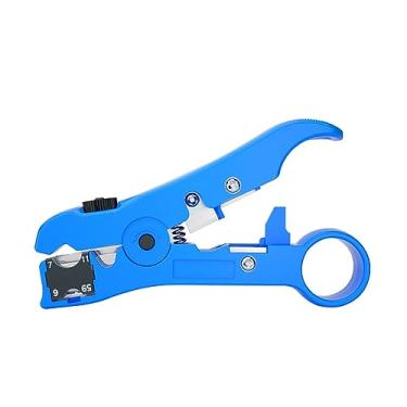 Imagem de Alicate de Pisca Multifuncional Ferramenta Manual Corte e Fio para Cabo Coaxial Rede Telefônico TV com Alça Ergonômica Grip Confortável Compacto Portátil Lâminas Aço SK5 Afiadas -ferrugem ABS