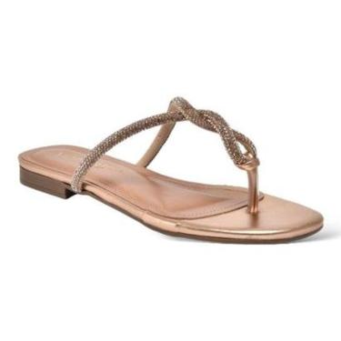 Imagem de Tamanco Chinelo Feminino Rasteiro Via Marte 113-013 Rouge-Feminino