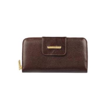 Imagem de Carteira feminina grande de couro liso Cindy-Feminino