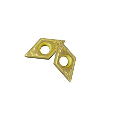 Imagem de Ferramenta de torneamento DCMT Revestido de Carboneto DCMT070202 HQ Ferramenta de Torneamento de Máquina de Torno CNC Adequada para Aço e Ferro Fundido Ferramenta de Torneamento (DCMT070202-HQ KA525)