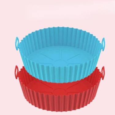 Imagem de Forma de Silicone para Air Fryer Redonda 20cm – Reutilizável, Antiaderente, Resistente ao Calor até 260°C, Fácil de Limpar – Acessório para Fritadeira Elétrica(2)