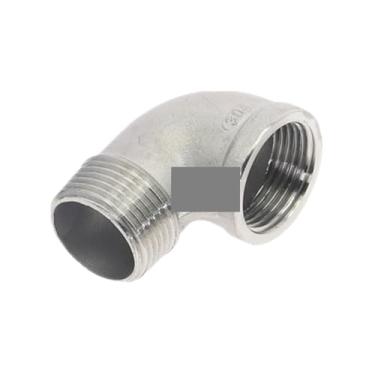 Imagem de 1 peça SS 304 aço inoxidável 90 graus adaptador de encaixe de tubulação de cotovelo DN6-DN100 fêmea x macho conectores angulados WWECCQIJ(DN8)