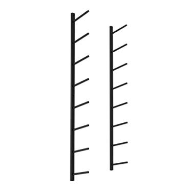 Imagem de Grande suporte de armazenamento de tapete de ioga montado na parede, suporte de metal multicamadas para rolos de toalha/espuma, garagem de academia em casa (tamanho: 8 níveis)