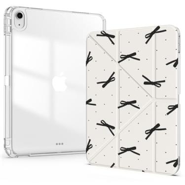 Imagem de Idocolors Capa para iPad (A16) 11ª geração 2025 11 polegadas/10ª geração 2022 11,9 polegadas 2022, capa traseira de acrílico transparente com suporte para lápis, vários ângulos removíveis, capa